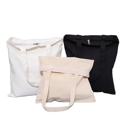 オーダーメイドデザイン 天然色 100% 綿 キャンバス トートバッグ ザイパー付き エコショッピング