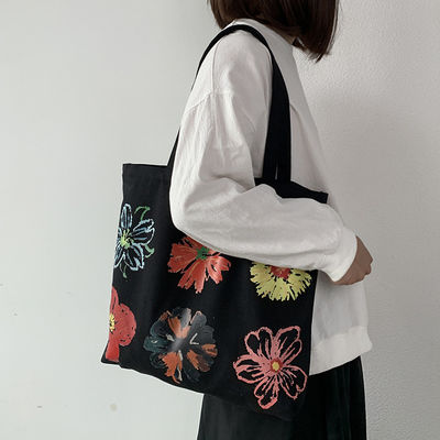 現代女性用 ハンドル式 カスタマイズされたキャンバス トートバッグ
