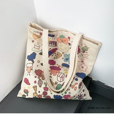 日常学校生活用 カンバス トートバッグ