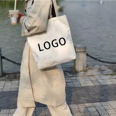 再利用可能な買い物 綿のトートバッグ パーソナライズされたキャンバスバッグ カスタム印刷ロゴ