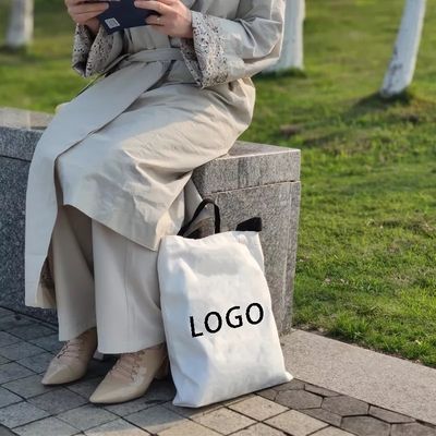 再利用可能な買い物 綿のトートバッグ パーソナライズされたキャンバスバッグ カスタム印刷ロゴ