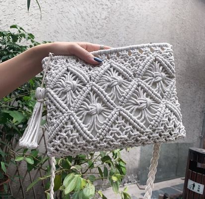 他のパターンタイプ 手作り 綿ロープ ストロー 女性 手袋 ヴィンテージ タッセル ビーチバッグ