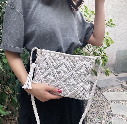他のパターンタイプ 手作り 綿ロープ ストロー 女性 手袋 ヴィンテージ タッセル ビーチバッグ