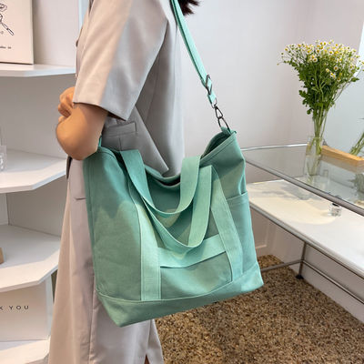 カスタム ロゴ カラー エコ 綿 キャンバス トート ショルダー バッグ ファッション デザイン