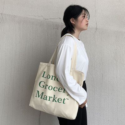 大容量 綿 キャンバス トートバッグ 買い物 オーダーメイド ロゴ 受け入れ