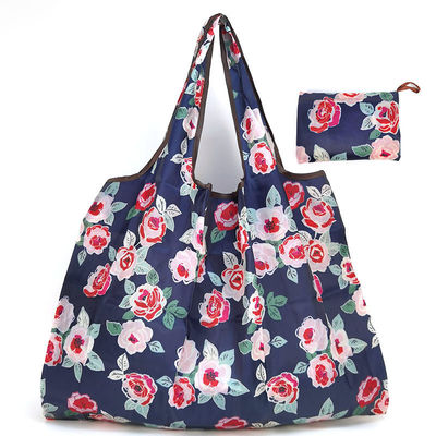 最新のファッションスタイル エコフレンドリー 折りたたむポリオエステル 花の買い物袋 女性用