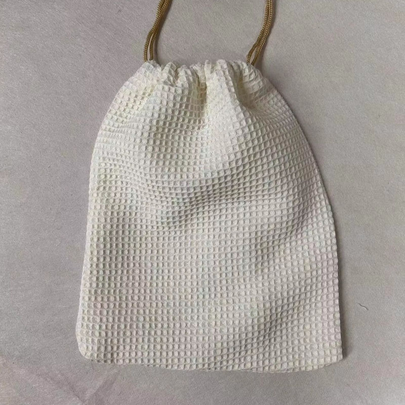 製品 OEM/ODM 受け入れ 皮膚ケア用空白のワッフル織物化粧品保管袋