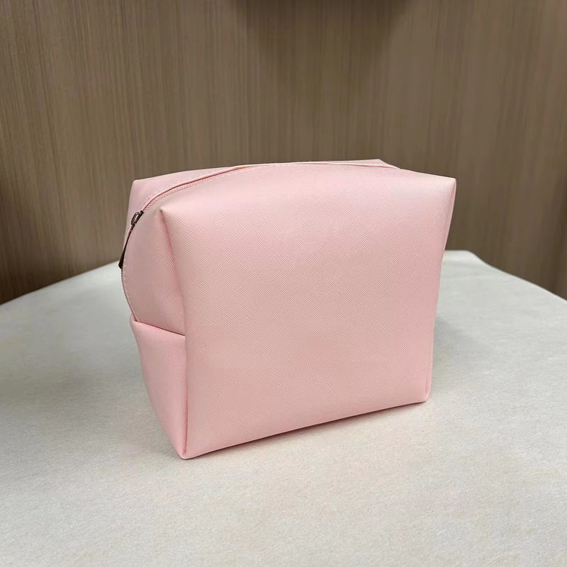 プリント パターン PU 防水 Ziplock 化粧袋 化粧袋 カスタム ピンク キャンディー カラー