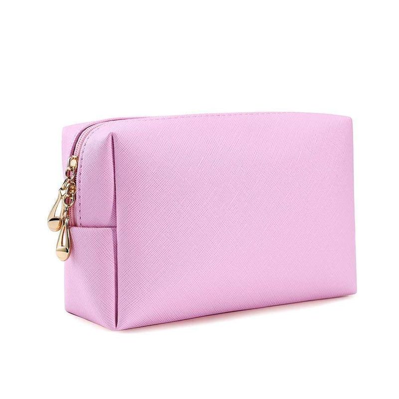 メイクアップ 化粧品 バッグ 非織物 耐久性 ジッパー バッグ 洗える 環境に優しいピンク OEM/ODM