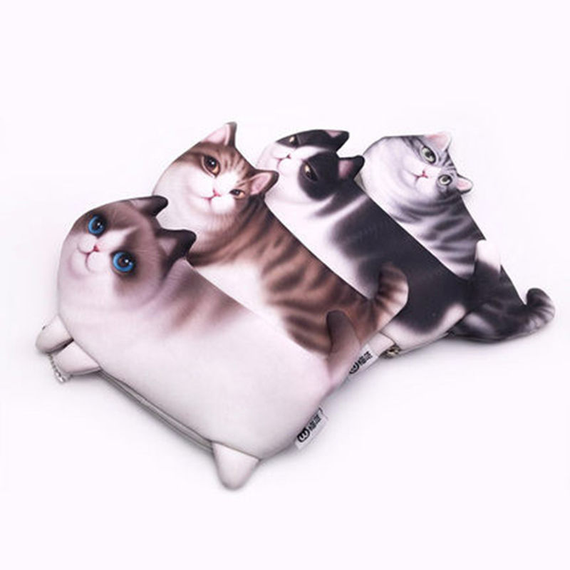 短いアニメ 3D猫財布 2022 かわいい動物 コインバッグ 子供用