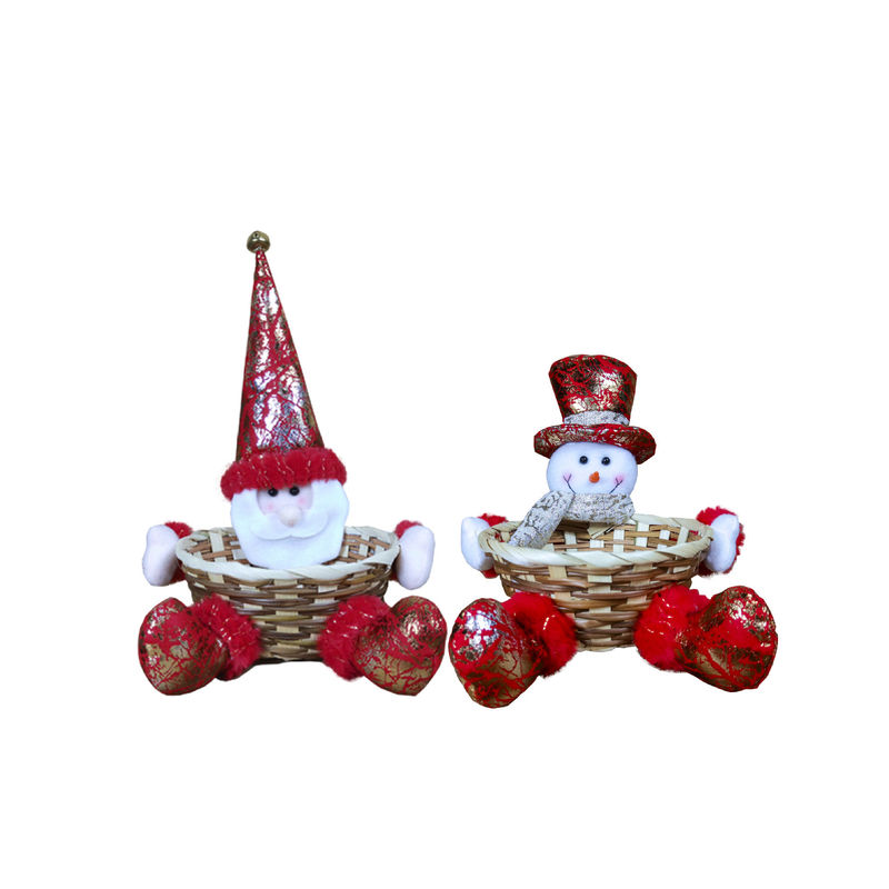 受け入れられる OEM/ODM カスタマイズ クリスマス デスクトップ 飾り キャンディーバスケット 家庭 プレゼント