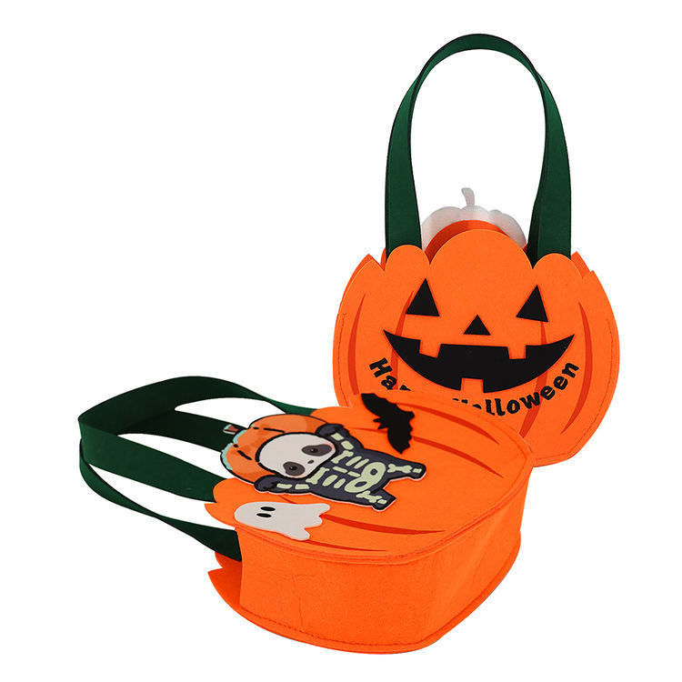 ハロウィーン の 祝い に おける 甘い もの や 玩具 を 集める ため の 毛皮 の かぼちゃ の 形 の バッグ