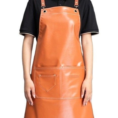 カスタム ロゴ レザー 防水 シェフ エプロン カフェ レストラン ワーク キッチン アイテム タイプ