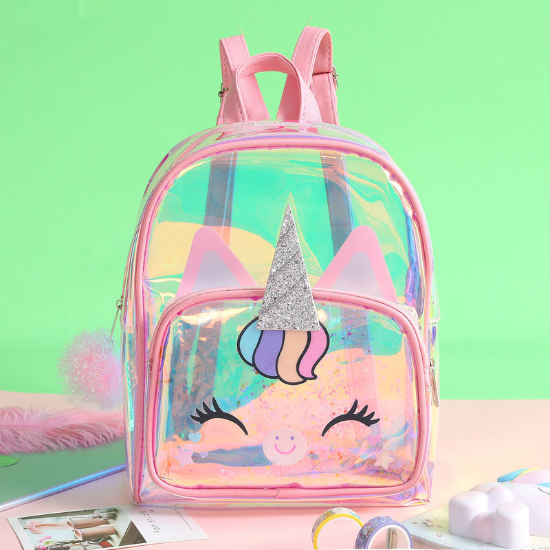 受け入れられる OEM/ODM 透明 バックパック 可愛いユニコーン 幼稚園 キッズ バックパック 男の子 女の子のための小さな バックパック