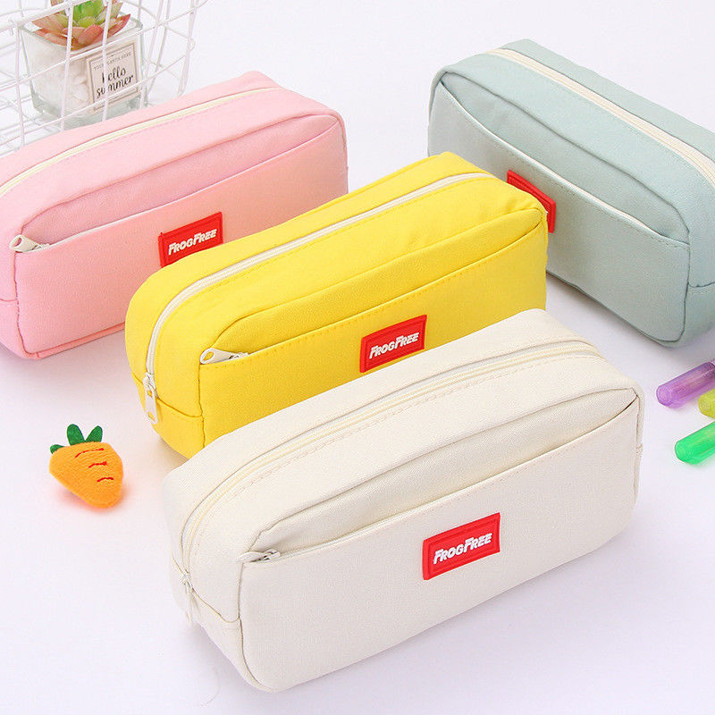 学校用品のためのカラフルな固いキャンバスで創造的な大容量鉛筆ケース