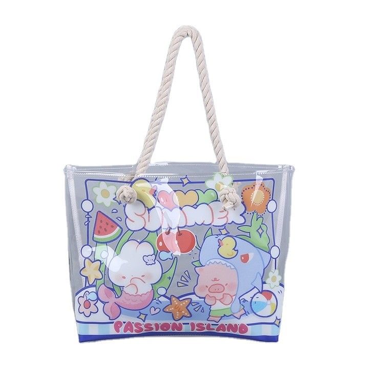 女性用 ビーチ トートプールバッグ レディース用 巨大ジム トート PVCハンドバッグ