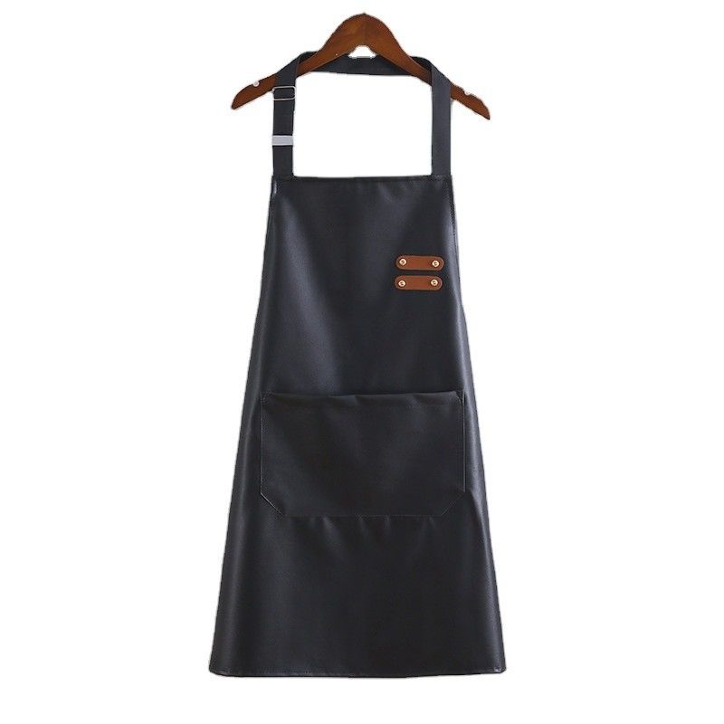 オーダーメイド ロゴ 防水 レザー ロング ビブ アプロン キッチン BBQ バーテンダー 制服 タイプ