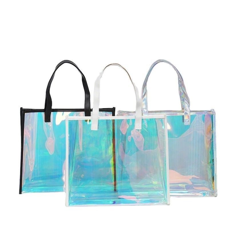 豪華 防水 透明 女性用 化粧品 ハンドバッグ カスタム メイク ポーチ トート バッグ ロゴ付き